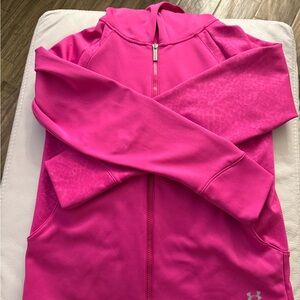 Under Armour Pink ColdGear Zip Up Hoodie